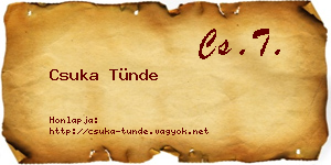Csuka Tünde névjegykártya