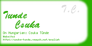 tunde csuka business card
